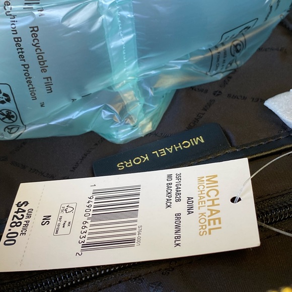 Michael Kors Adina signature backpack brown NWT - Picture 7 of 13